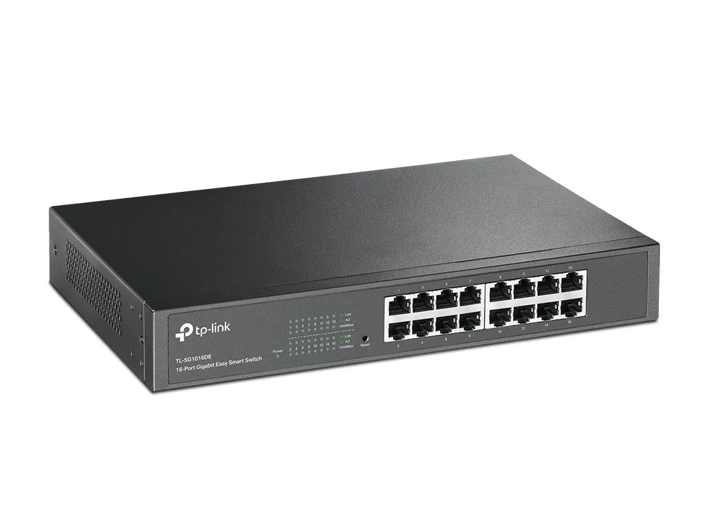 TP-Link Desktop LAN Switch 16 Port Gigabit Easy Smart Rackmount TL-SG1016DE view 2